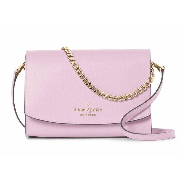 New Kate Spade Carson Saffiano Leather Convertible Crossbody bag Quartz Pink - Picture 1 of 5